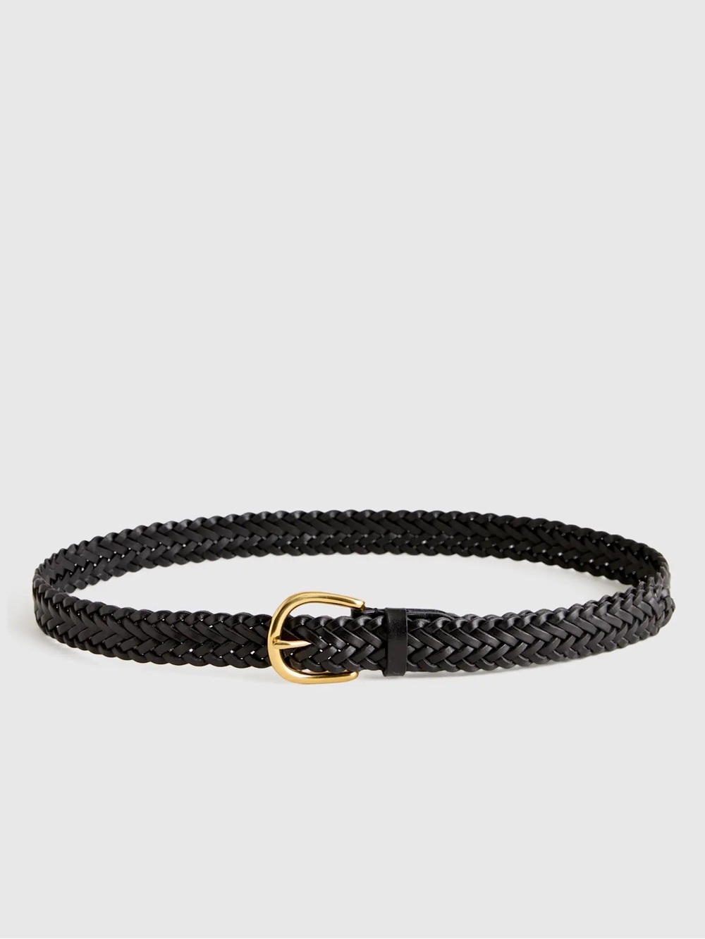 NWT Quince Josie European Leather Braided Belt Size Extra Small